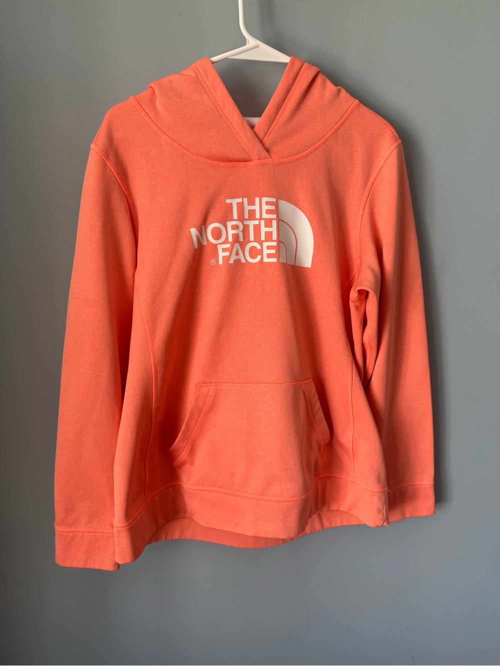 The North Face Coral Pullover Hoodie with White Logo women, small.